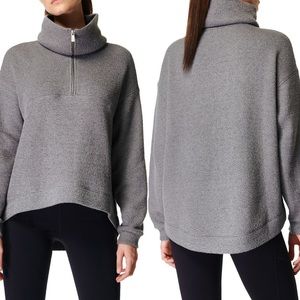 Sweaty Betty Restful Boucle Half Zip Sweatshirt